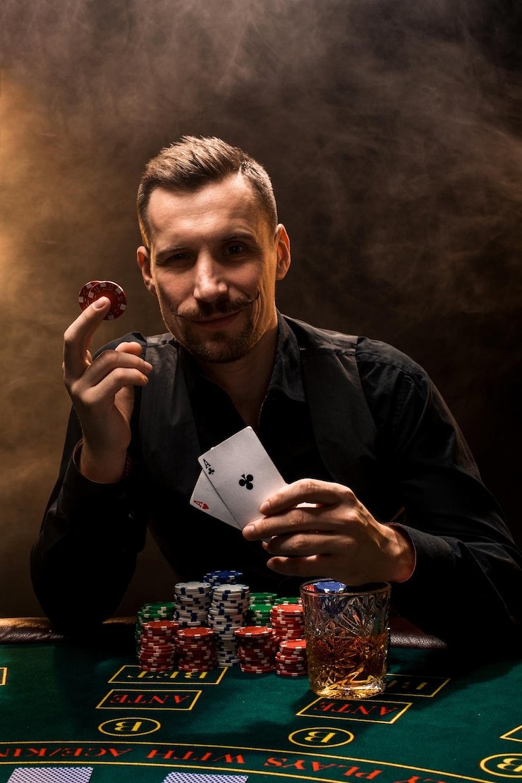 Tampilan meja kasino langsung blackjack di captain 77 dengan dealer dan antarmuka taruhan